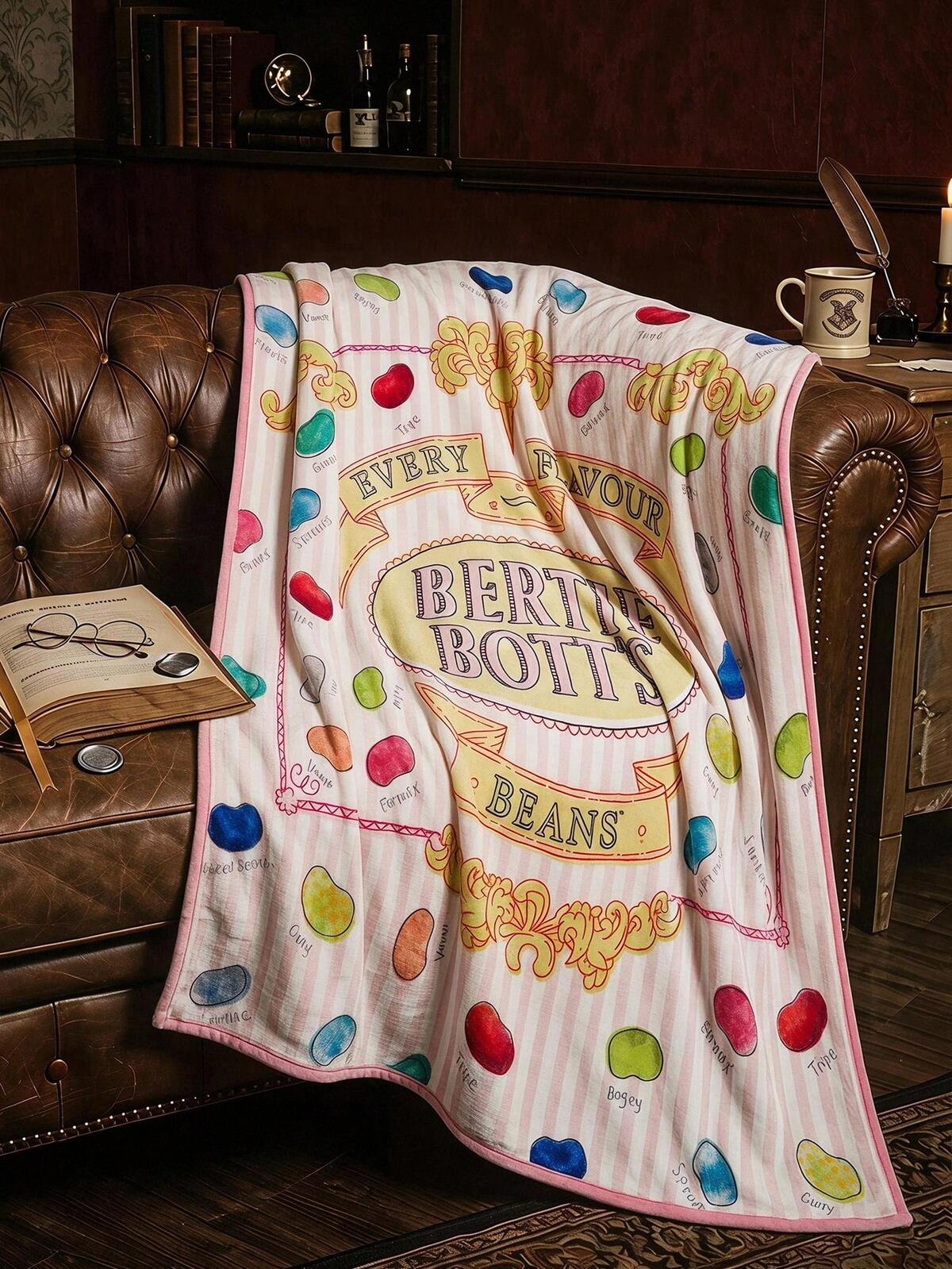 THE POWERPUFF GIRLS X Joivida 1pc Blossom Bubbles Buttercup Pattern Thick Purple Floral Printed Flannel Blanket, Soft Warm Anti-Shedding, Cute Pajama Style, Multiple Sizes, Y2K 230gsm, Great For Sofa, Bed, Napping, A Cozy Gift