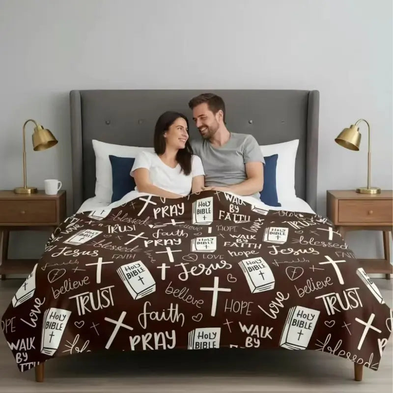 Super Soft Christian Jesus Blanket For Ultimate Comfort & Faith Inspiration Lightweight Cozy Warm Blankets For Sofa Bedroom & Living Room Couch Room Decorationbed